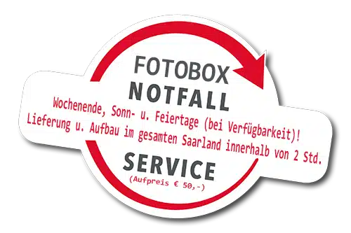 Label Fotobox Notfall Service